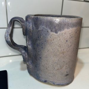 Unique Handmade Mug Ceramic Purple Speckled Wabi Sabi one-of-a-kind